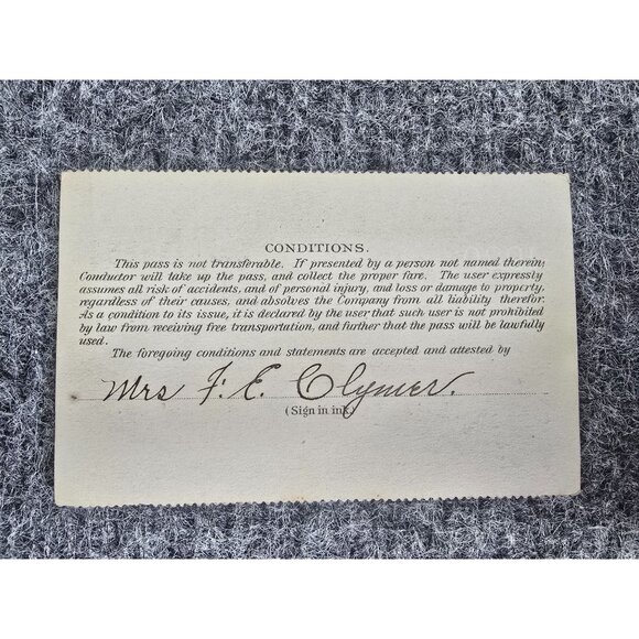 1920 Pennsylvania System Railroad Pass Mrs. F.E. Clymer Newcomerstown OH - Picture 4 of 4